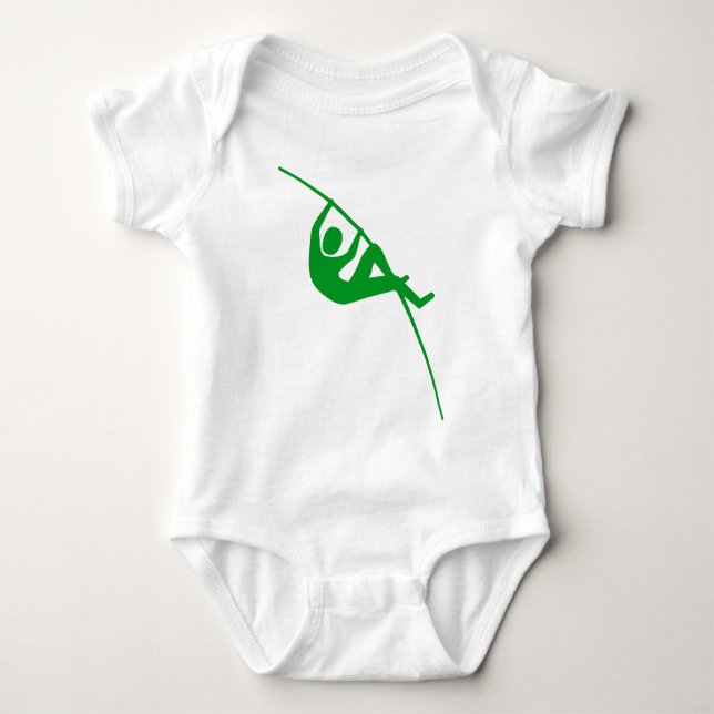 Body Para Bebê Pole Vaulting - Grass Green (Frente)