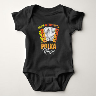 Body Para Bebê Polka Music Accordion Dancing em polonês