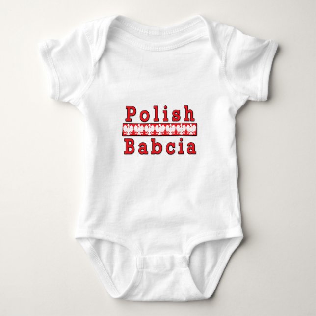 Body Para Bebê Polonês Babcia Eagles (Frente)