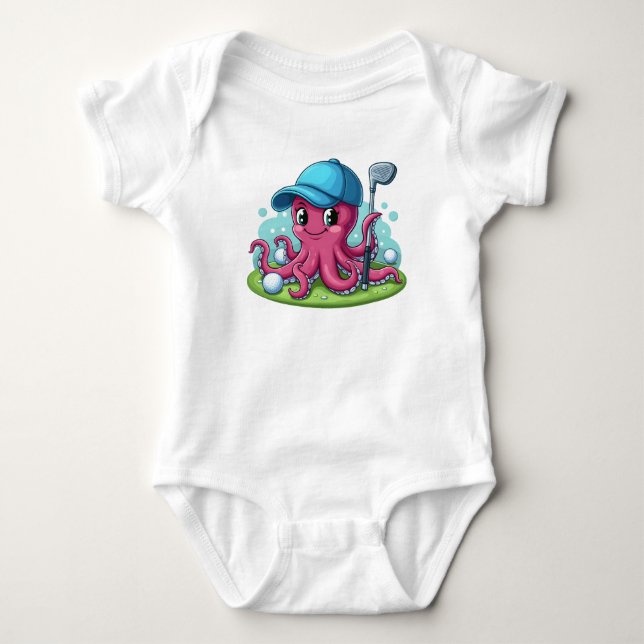 Body Para Bebê Polvo de Golfe (Frente)