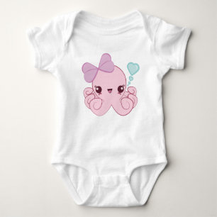 Body Para Bebê Polvo de Kawaii
