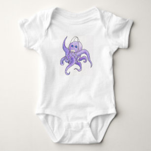Body Para Bebê Polvo em um saco de corda