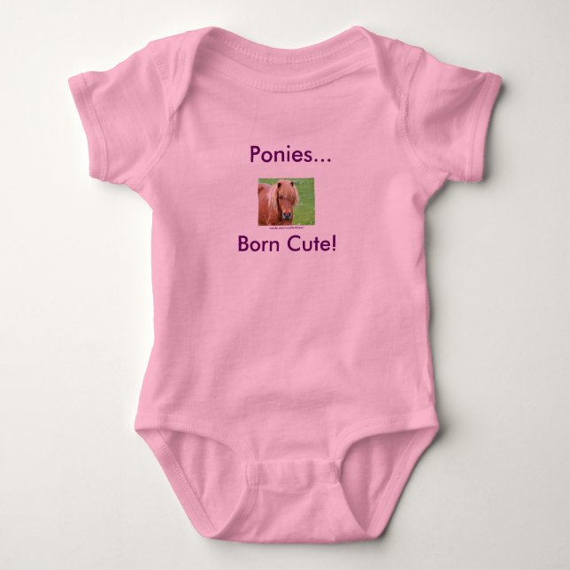 Body Para Bebê Pôneis... Nascer giro! (Frente)