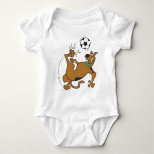 Body Para Bebê Pontapé aéreo do futebol de Scooby-Doo