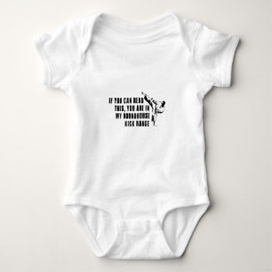 Body Para Bebê Pontapé engraçado do roundhouse