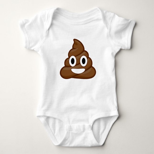 Body Para Bebê poop emoji (Frente)