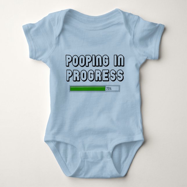 Body Para Bebê Pooping em andamento (Frente)
