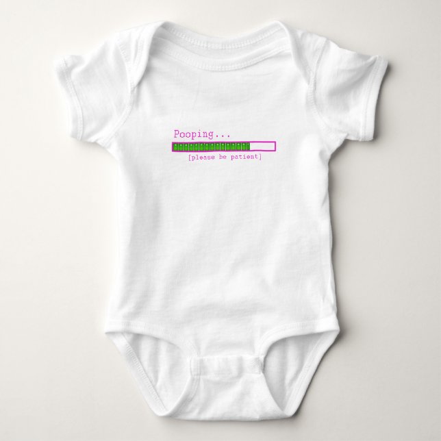 Body Para Bebê Pooping, seja por favor paciente… (Frente)