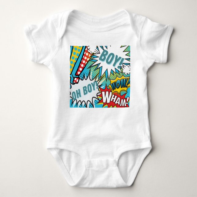 Body Para Bebê Pop Art Baby Boy (Frente)