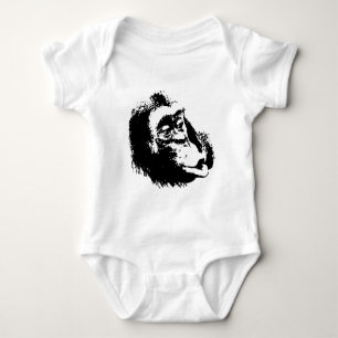 Body Para Bebê Pop Art Funny Chimpanzé