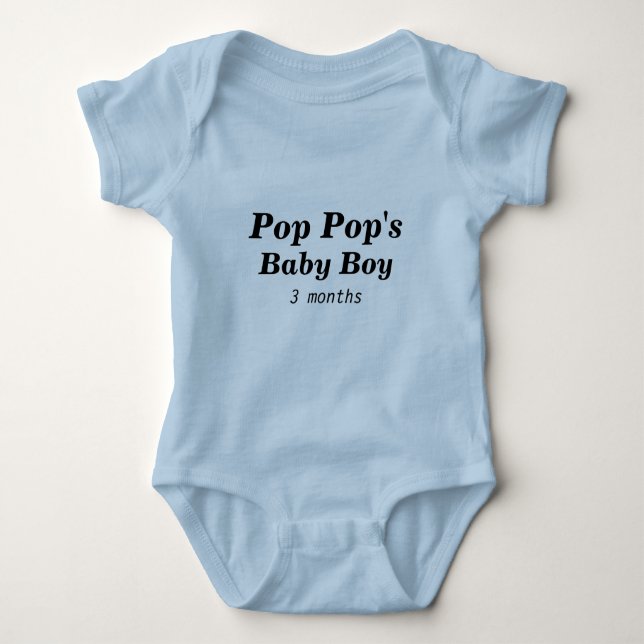 Body Para Bebê Pop Pop Baby T Shirt (Frente)
