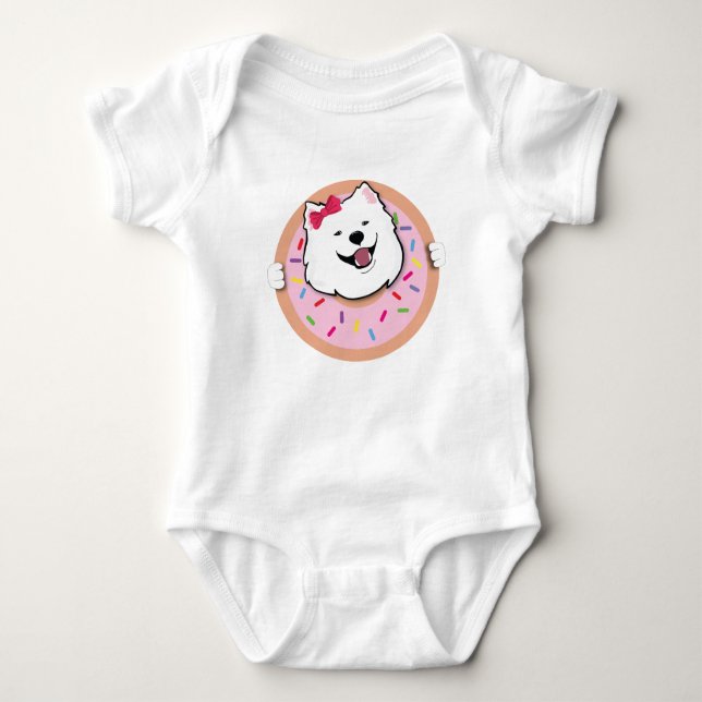Body Para Bebê Poppet numa rosquinha (Frente)