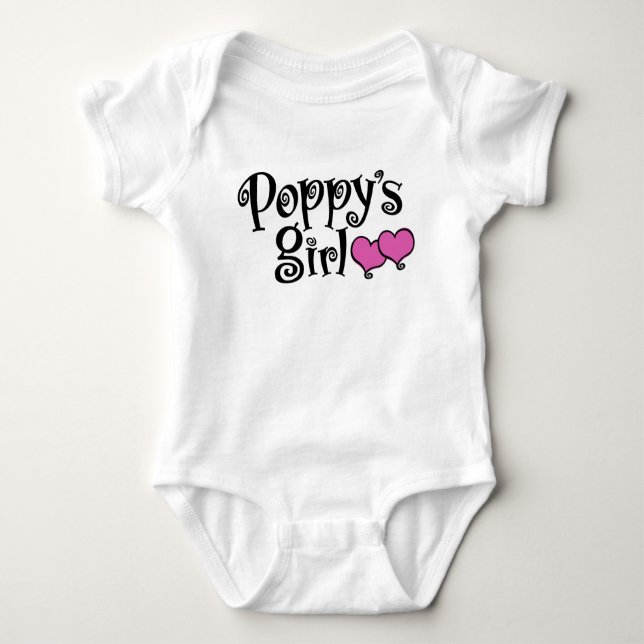 Body Para Bebê Poppy's Girl (Frente)