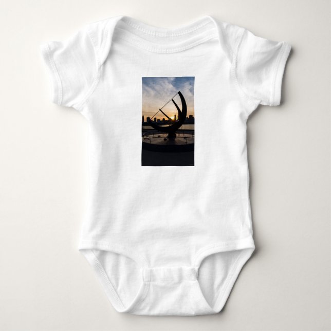 Body Para Bebê Pôr do Sol no Relógio de Sol (Frente)