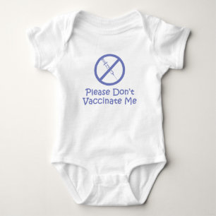 Body Para Bebê Por favor não me vacine (o azul)