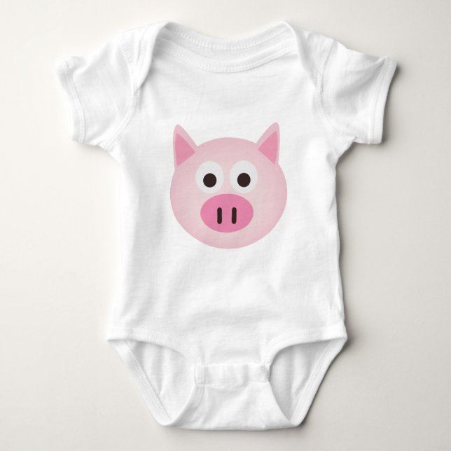 Body Para Bebê Porco (Frente)
