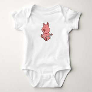 Body Para Bebê Porco bebê personalizável