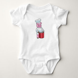 Body Para Bebê Porco como cozinhar com pote Cozinhar