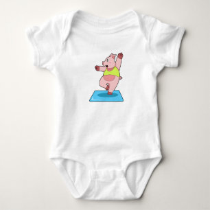 Body Para Bebê Porco na Malhação de Yoga