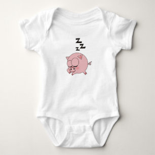 Body Para Bebê Porco sonolento