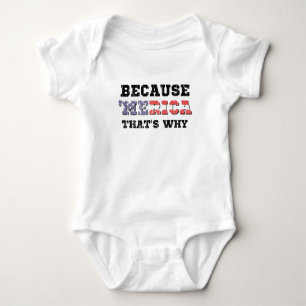 Body Para Bebê Porque 'Merica