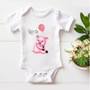 Body Para Bebê Porquinho bonito