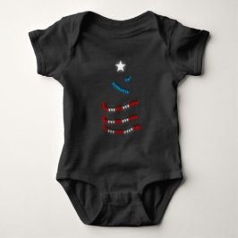 Body Para Bebê Porto Rico Flag Xmas Lights I Navidad Boricua