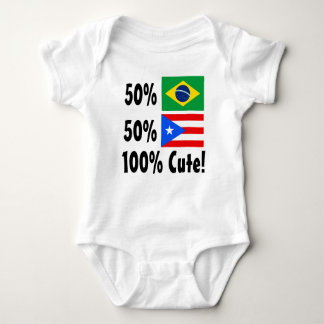 Body Para Bebê Porto-riquenho 100% do brasileiro 50% de 50%
