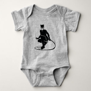 Body Para Bebê Pose de Pincel da Mulher-Gato