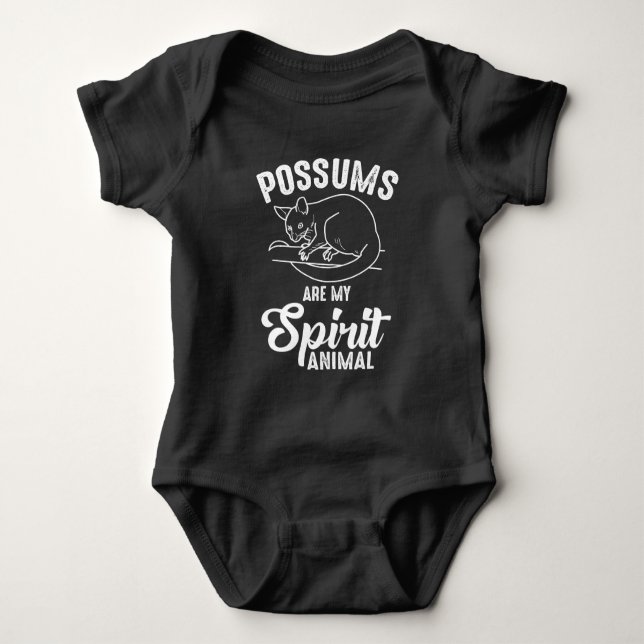 Body Para Bebê Possum Spirit Animal - Ogambm Animal Fan (Frente)