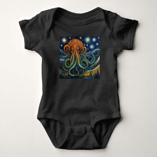Body Para Bebê Poste-Impressionismo de Cthulhu (Frente)