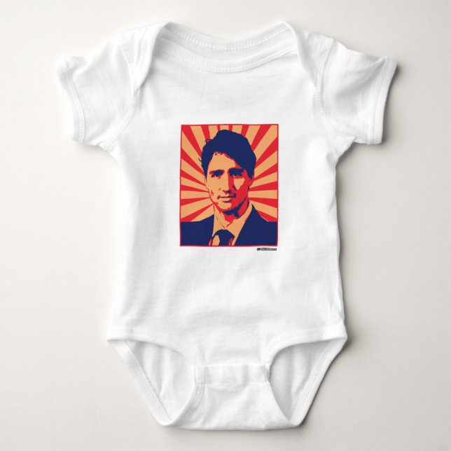 Body Para Bebê Poster da propaganda de Justin Trudeau - .png (Frente)