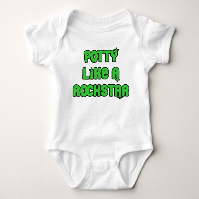 Body Para Bebê Potty Like A Rockstar (Frente)