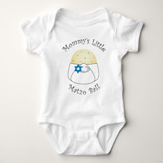 Body Para Bebê Pouco Matzo Onsie da mamã (Frente)