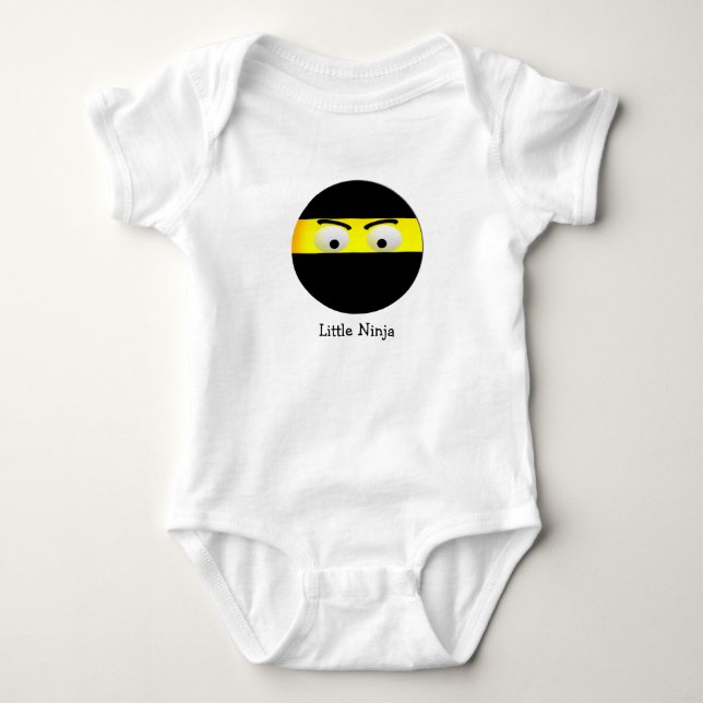 Body Para Bebê Pouco Ninja Emoji (Frente)