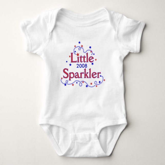 Body Para Bebê Pouco t-shirt do Sparkler (Frente)