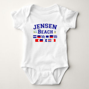 Body Para Bebê Praia de Jensen, FL - soletração náutica da