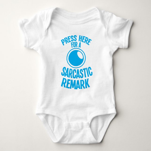 Body Para Bebê preconize aqui um sarcasmo engraçado da observação (Frente)