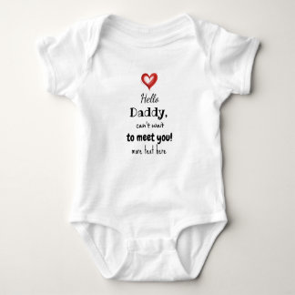 Body Para Bebê Pregnancy Announcement Idea for Dad, Custom Text 