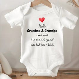 Body Para Bebê Pregnancy Announcement Idea, Future Grandparents, 