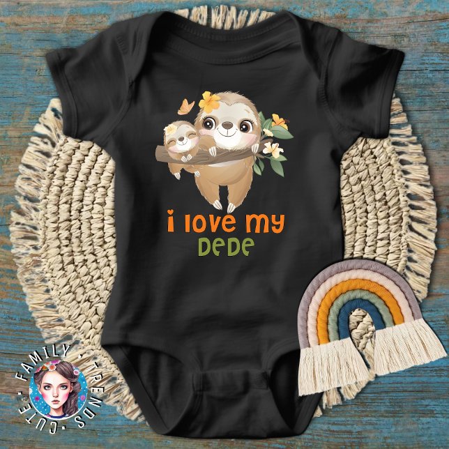 Body Para Bebê Preguiças Fofas Eu Amo Meu Dede (Criador carregado)