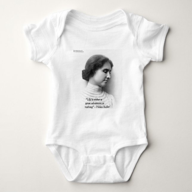 Body Para Bebê Presente com Citação de Sabedoria de Helen Keller  (Frente)