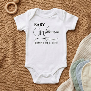 Body Para Bebê Presente com Nome Personalizado - Anúncio de Surpr