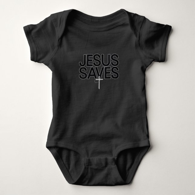 Body Para Bebê Presente Cristão Versículo da Bíblia da Fé de Jesu (Frente)