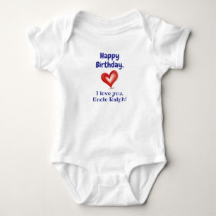 Body Para Bebê Presente de Aniversário Personalizado, Eu Amo Meu