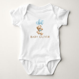 Body Para Bebê Presente de Chá de Bebê Fofo Urso de Pelúcia e Bal