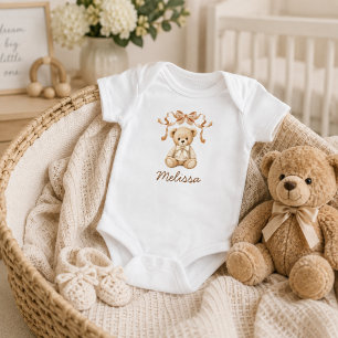 Body Para Bebê Presente de Chá de Bebê Urso Teddy Fofo
