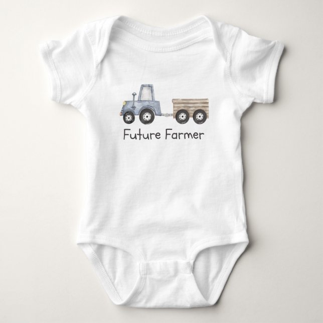Body Para Bebê Presente de Chuvinha de Bebê Fazendeiro Futuro (Frente)