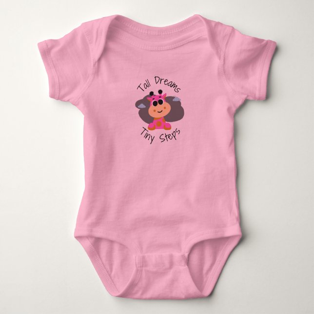 Body Para Bebê Presente de Chuvinha de Roupas de Bebê Girafa Pequ (Frente)