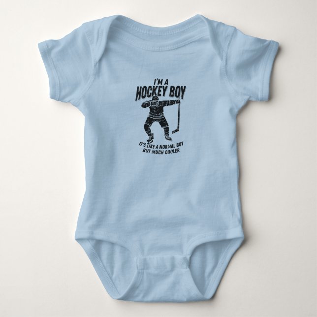 Body Para Bebê Presente de Dabbing de Hockey com Gelo (Frente)